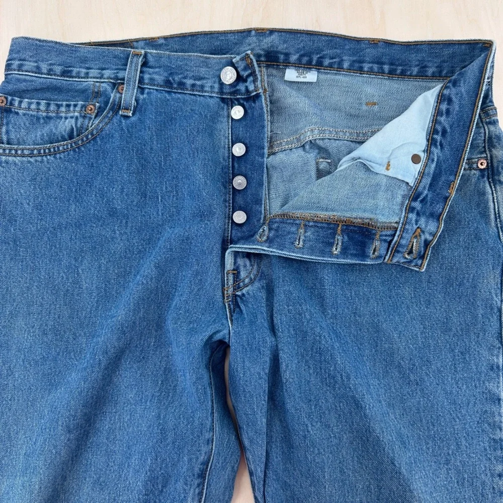 Mens Vtg 2000s 501 Straight Leg Jeans Button Fly Blue Denim Levis 38x34 Lot Of 2
